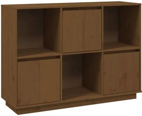 Drewniany niski regał na książki miodowy brąz R2-W42