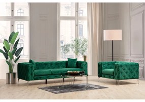 Ciemnozielona aksamitna sofa 237 cm Como – Artie