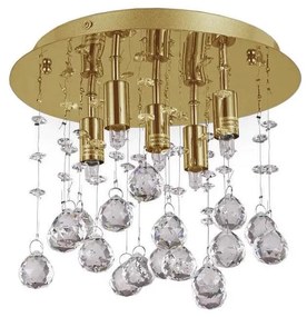 Ideal Lux - LED Lampa sufitowa kryształowa MOONLIGHT 5xG9/3W/230V śr. 26 cm złoty