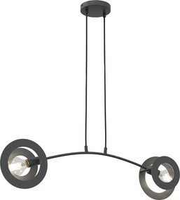 Czarna nowoczesna lampa wisząca - 6X D155 N0-R03