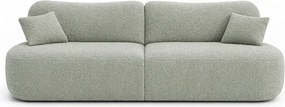 Sofa AVERIO Rozkładana Dwuosobowa Szara Boucle Nowoczesna