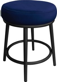 Taboret Ben tkanina Welur stelaż metalowy STOŁEK LOFT : Kolor Stelaża - Czarny , Kolor tkaniny - VELVET - MG16, Typ tkaniny - Velvet