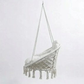 Fotel wiszący Nestio 005, bocianie gniazdo do domu i ogrodu, kolor beżowy