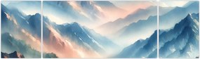 Obraz - Akwarelowe góry (170x50 cm)