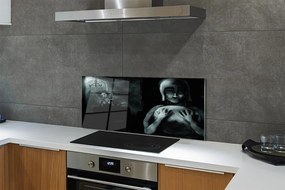 Panel szklany do Kuchni Mroczne Sylwetki