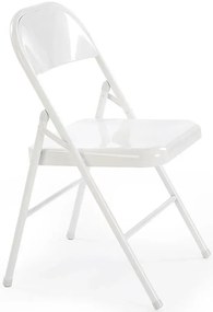 Składane białe krzesło S3-D07