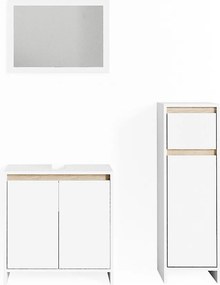 Zestaw mebli łazienkowych biały/sonoma 58x33x60 emma