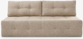 Sofa z Funkcją Spania MORANA Beżowa Szenil Nowoczesna