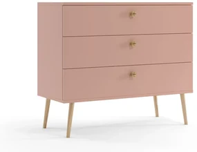 Komoda LEBEL 2 z szufladami 100cm różowa MELIMEBLE