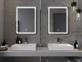 Mexen Miko lustro łazienkowe podświetlane 60 x 80 cm, LED 6000K, antypara - 9819-060-080-611-00