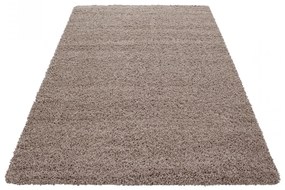 Dywan shaggy jednokolorowy beżowy 140 cm x 200 cm