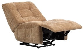 Jasnobrązowy częściowo rozkładany sztruksowy fotel wypoczynkowy Hein – WOOOD