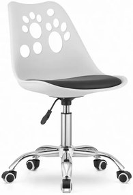 Biało-czarny ergonomiczny fotel dziecięcy - Selva