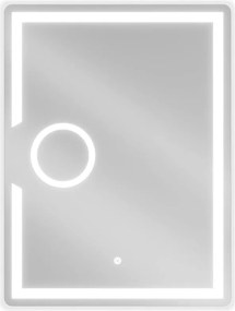 Mexen Onyx lustro łazienkowe podświetlane z lusterkiem kosmetycznym 60 x 80 cm, LED 6000K, antypara - 9813-060-080-611-00