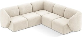 Beżowy narożnik z tkaniny szenilowej Lani – Makamii