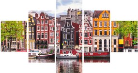 Obraz - Amsterdam, domy tańca (125x70 cm)