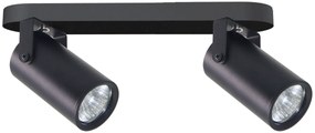 Czarna lampa sufitowa dwupunktowa loft na listwie - Z071-Santino