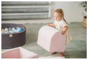 Jasnoszary aksamitny piankowy plac zabaw 3 szt. wysokość 30 cm 45x143 cm Montessori – Meowbaby