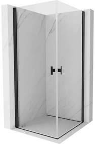Mexen Mist-B Duo kabina prysznicowa uchylna 70 x 70 cm, transparent, czarna - 8A2-070-070-70-00