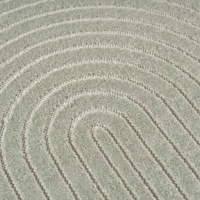 Dywan uniwersalny Nova 3D oliwkowy koło 120 cm x 120 cm