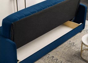 Sofa Okabiz 2-osobowa z funkcją spania, pojemnikiem i eleganckim designem