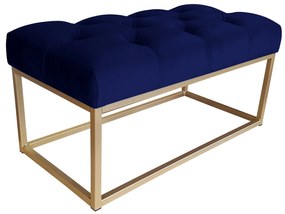 Ławka CHESTERFIELD LOFT podstawa złota pufa podnóżek MG16