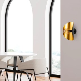 Kinkiet w czarno-złotym kolorze Sivani – Opviq lights