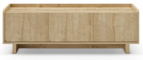 Szafka pod TV w dekorze dębu w naturalnym kolorze 140x45x40 cm Daira – Marckeric