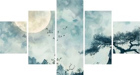Obraz - Malowanie księżyca w pełni (125x70 cm)