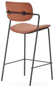 Ceglaste hokery zestaw 2 szt. (wysokość siedziska 68 cm) Maika – Marckeric