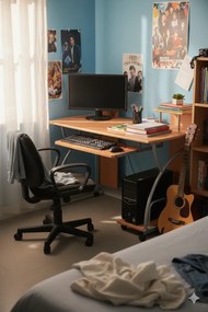 Brązowe nowoczesne mobilne biurko do biura W8-R00