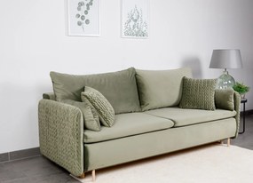 Sofa trzyosobowa z funkcją spania i poduszkami Luna