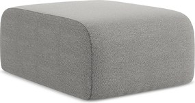 Pufa - z tkaniny bouclé - jasny szary - LANI