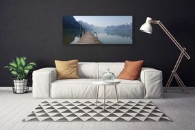 Obraz Canvas Molo Jezioro Góry Krajobraz