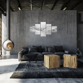 Obraz - Srebrny krajobraz (125x70 cm)