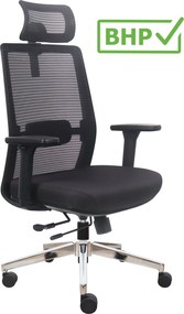 Ergonomiczny fotel biurowy siatkowy Prospero, zgodny z normą BHP