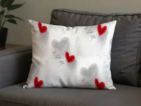 Zestaw 2 szt. dekoracyjnych poszewek na poduszki z mikrofibry HEARTIZIA 50x70 cm, jasnoszary