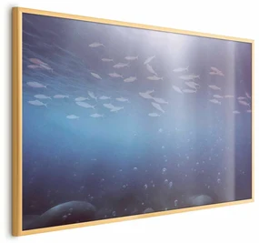 Plakat Rybki w głębinach 42x29,7 cm z ramą złotą bez marginesu ARTGEIST B