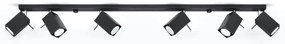 Czarna lampa sufitowa Nice Lamps Toscana 6L