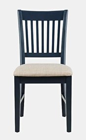Krzesło ciemnoniebieskie kremowe Avola AV775-370 46x94x53,5 cm