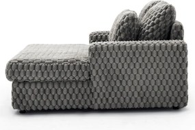 Fotel Wypoczynkowy Sofa KOBEL Szary Pluszowy Nowoczesny