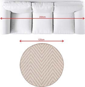 Dywan Lineo beige/mink 120cm