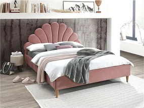 Łóżko tapicerowane SANTANA VELVET 160x200 antyczny róż