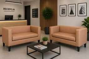 Sofa Monaco : Kolor nogi - Venge, Kolor tkaniny - EKO-SKÓRA - 14D, Typ tkaniny - Eko-skóra , Wysokość nogi - 20 cm