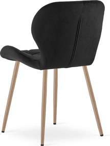 Krzesło jadalniane MANGO VELVET, czarne