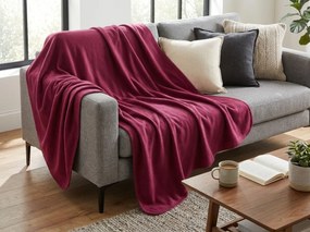 Koc z polaru MELVIRA DUO, bordo Rozmiar: 150 x 200 cm