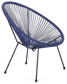 Niebieski metalowy/plastikowy fotel ogrodowy Avocado Comfort – Bonami Selection