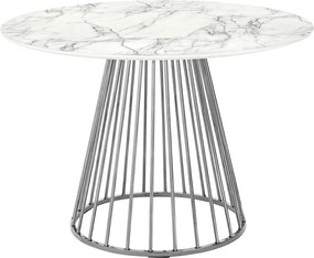 Stół na drucianej podstawie Glam Marble 110 imitacja marmuru