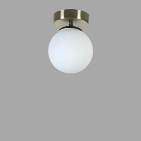 Lampa sufitowa Yeni Can Tekli Mat Krom Beyaz Camli Avize, biały