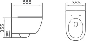 Mexen Carmen 2.0  miska wc Rimless Tornado z deską wolnoopadającą slim, duroplast, biała połysk - 3088L4000T